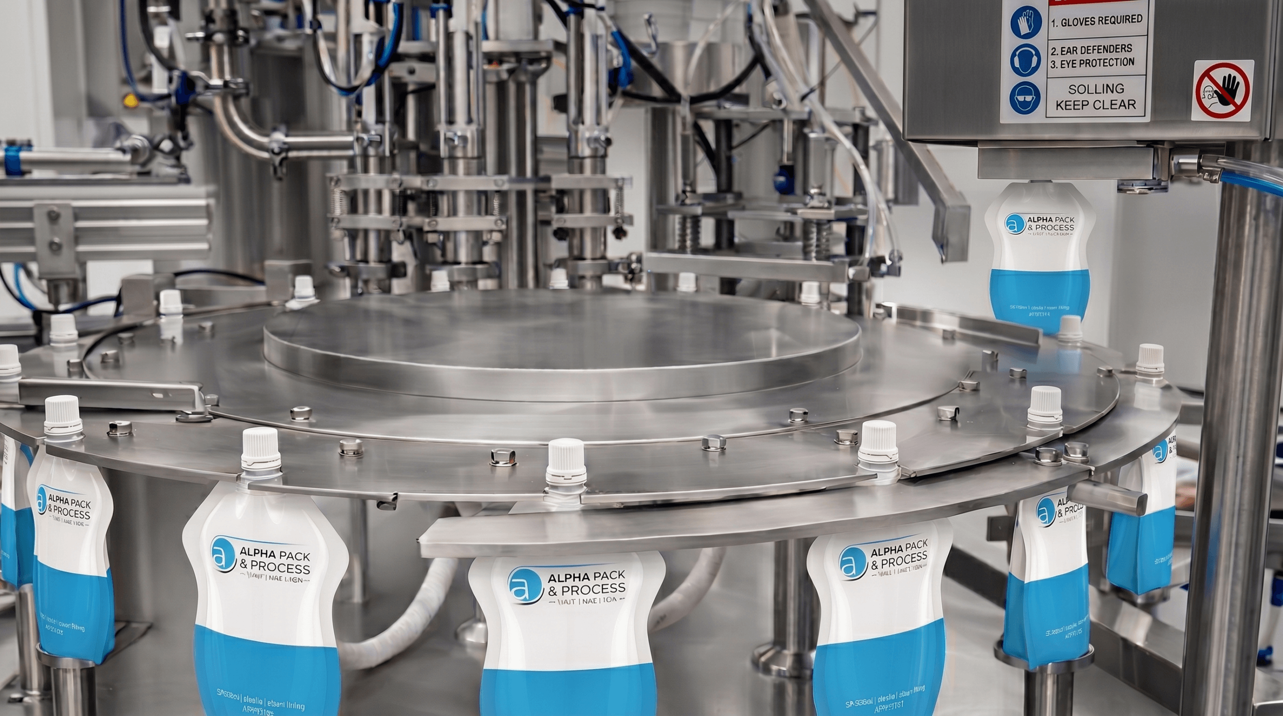 AP-12BT-2 Double Heads Rotary Fill + Cap Machine3
